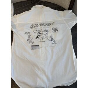 WARNER BROS Looney Tunes Bugs Bunny Taz Genuine Vintage Rare Small Button Up